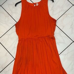 Vibrant Orange Maxi Dress
